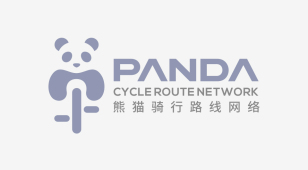 熊猫骑行路线网络LOGO设计